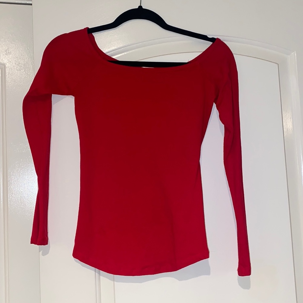 Red long sleeve shirt